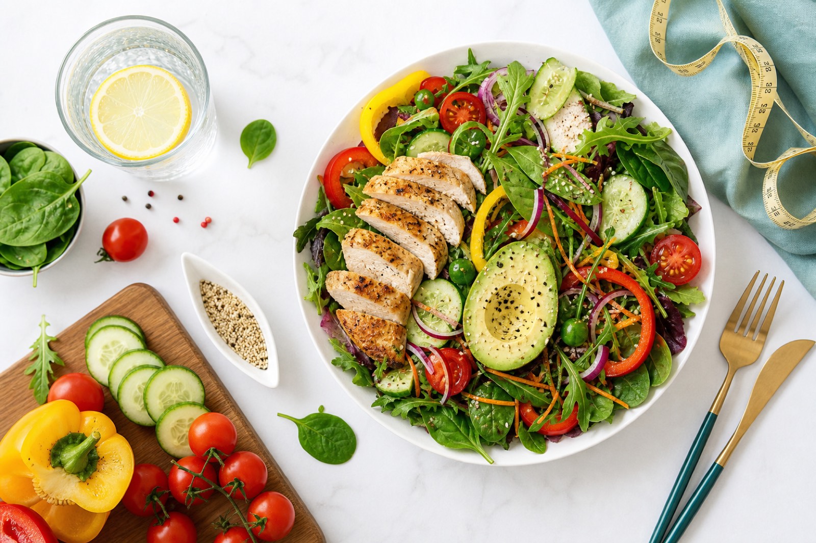 Vitamins and fresh nutrition supporting overall wellness